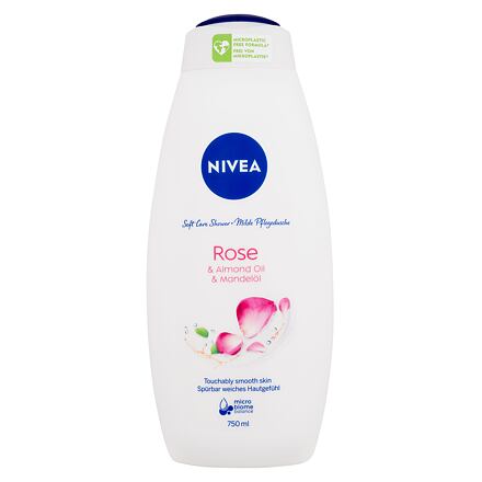 Nivea Rose & Almond Oil krémový sprchový gel s mandlovým olejem 750 ml pro ženy