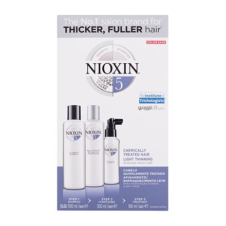 Nioxin System 5 : šampon System 5 Cleanser Shampoo 300 ml + kondicionér System 5 Revitalising Conditioner 300 ml + vlasová péče System 5 Scalp & Hair Treatment 100 ml pro ženy