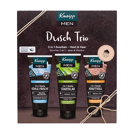 Kneipp Men Shower Trio dárková sada sprchový gel 2in1 Kühle Frische 75 ml + sprchový gel 2in1 Startklar 75 ml + sprchový gel 2in1 Kraftvoll 75 ml pre mužov