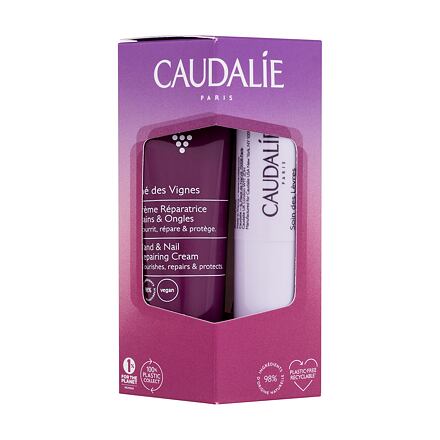 Caudalie Thé Des Vignes Hand & Lip Duo : krém na ruce Thé Des Vignes Hand & Nail Repairing Cream 30 ml + balzám na rty Lip Conditioner 4,5 g pro ženy
