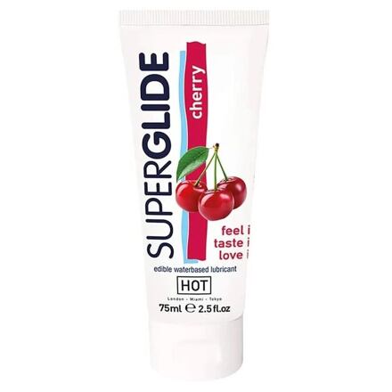 Hot SuperGlide Cherry třešňový lubrikační gel na vodní bázi 75 ml