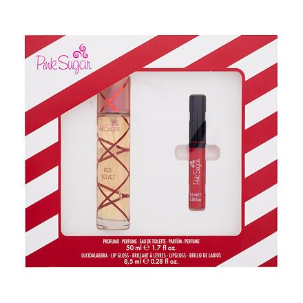 Pink Sugar Red Velvet : EDT 50 ml + lesk na rty 8,5 ml pro ženy