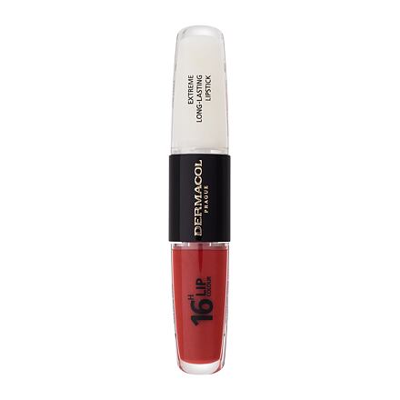 Dermacol 16H Lip Colour Extreme Long-Lasting Lipstick dlouhotrvající rtěnka a lesk na rty 2v1 8 ml odstín 34