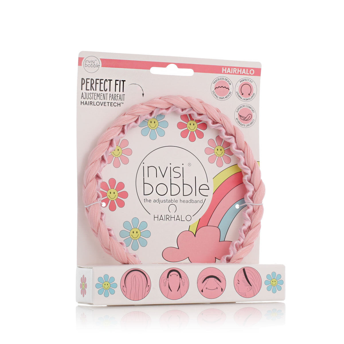 Invisibobble Retro Dreamin' Hairhalo nastavitelná růžová čelenka 1 ks odstín eat, pink, and be merry pre ženy
