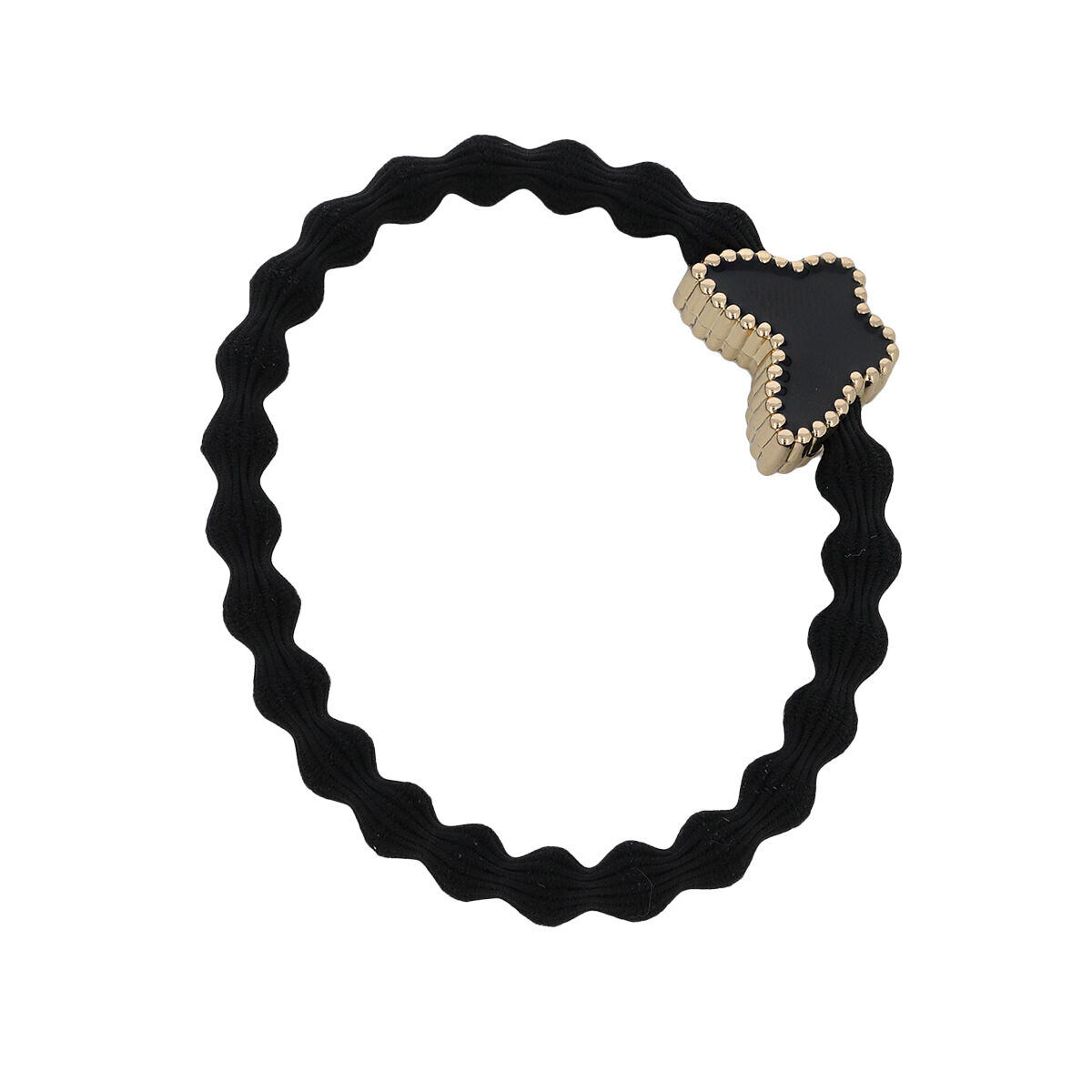 By Eloise London Enamel Gold Butterfly Black náramek / gumička do vlasů 1 ks pre ženy