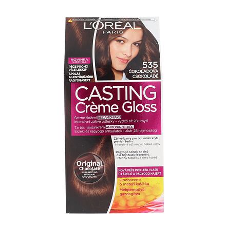 L'Oréal Paris Casting Creme Gloss barva na vlasy na barvené vlasy na všechny typy vlasů 48 ml odstín 535 Chocolate pro ženy