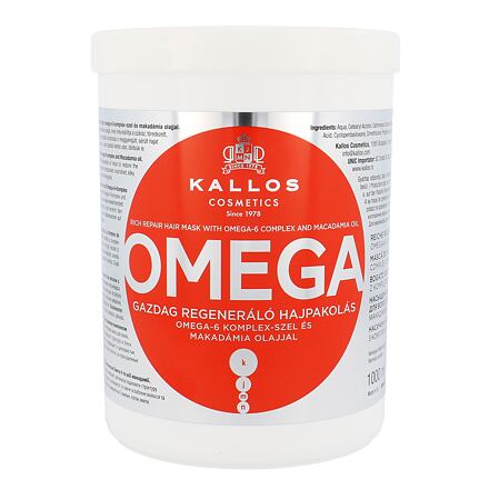 Kallos Cosmetics Omega maska pro regeneraci vlasů 1000 ml pro ženy