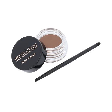 Makeup Revolution London Brow Pomade With Double Ended Brush pomáda na obočí 2.5 g odstín Soft Brown