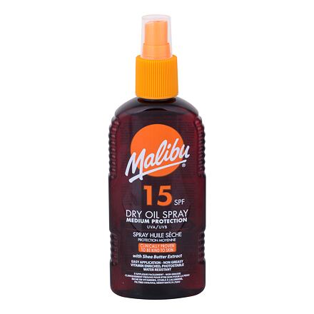 Malibu Dry Oil Spray SPF15 voděodolný sprej na opalování 200 ml