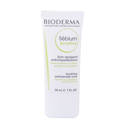 BIODERMA Sébium Sensitive zklidňující hydratační krém pro vysušenou aknózní pleť 30 ml pro ženy