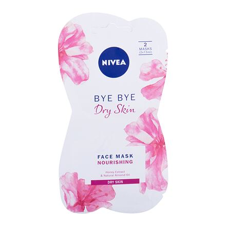 Nivea Bye Bye Dry Skin vyživující pleťová maska pro suchou pokožku 15 ml pro ženy