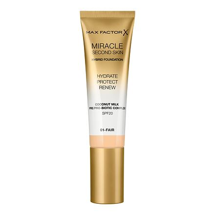 Max Factor Miracle Second Skin SPF20 hydratační make-up 30 ml odstín 01 Fair