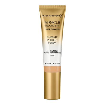 Max Factor Miracle Second Skin SPF20 hydratační make-up 30 ml odstín 04 Light Medium