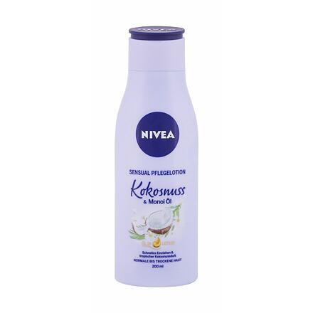 Nivea Coconut & Monoi Oil hydratační tělové mléko s olejem 200 ml pro ženy