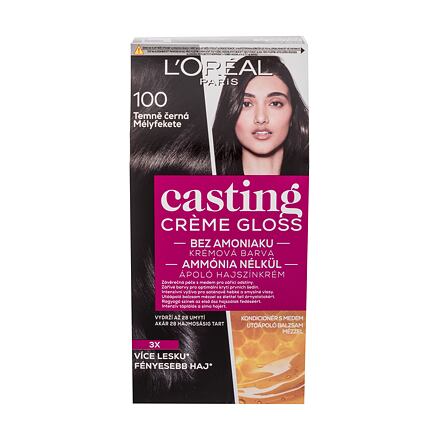 L'Oréal Paris Casting Creme Gloss barva na vlasy 48 ml odstín 100 Dark Black pro ženy