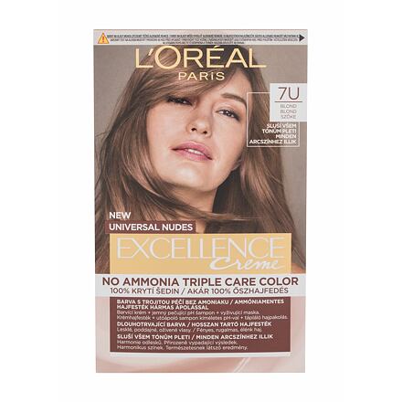 L'Oréal Paris Excellence Creme Triple Protection No Ammonia barva na vlasy na všechny typy vlasů 48 ml odstín 7U Blond pro ženy