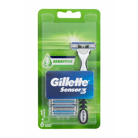 Gillette Sensor3 Sensitive : holicí strojek + 5 ks náhradních břitů pro muže