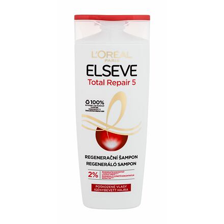L'Oréal Paris Elseve Total Repair 5 Regenerating Shampoo šampon pro poškozené a oslabené vlasy 250 ml pro ženy