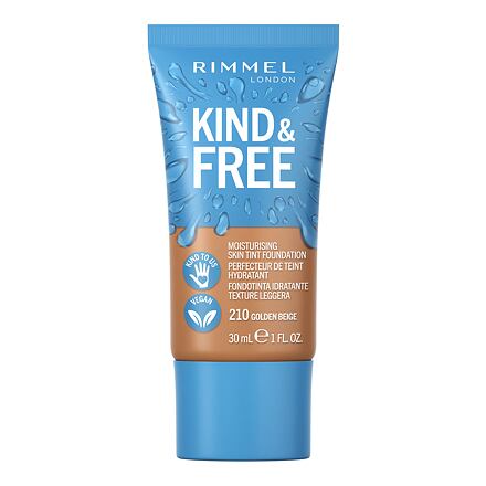 Rimmel London Kind & Free Skin Tint Foundation hydratační make-up 30 ml odstín 210 Golden Beige