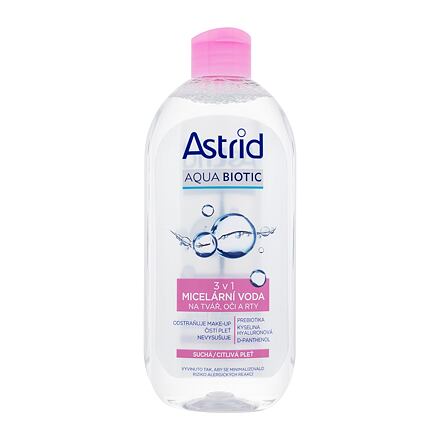 Astrid Aqua Biotic 3in1 Micellar Water Dry/Sensitive Skin micelární voda pro suchou a citlivou pleť 400 ml pro ženy