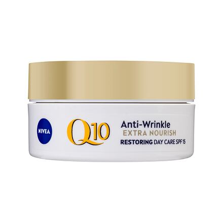 Nivea Q10 Power Anti-Wrinkle Extra Nourish SPF15 vyživující krém proti vráskám 50 ml pro ženy