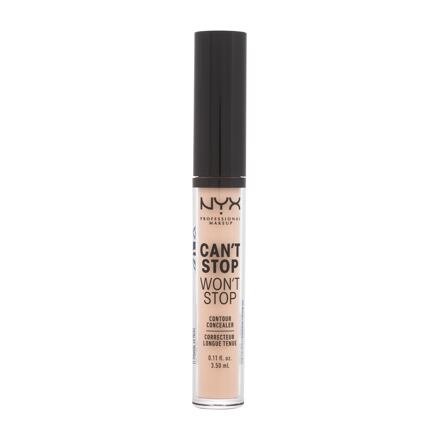 NYX Professional Makeup Can't Stop Won't Stop Contour Concealer plně krycí a dlouhotrvající tekutý korektor 3.5 ml odstín 7.5 soft beige