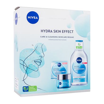 Nivea Hydra Skin Effect Gift Set : denní pleťový gel Hydra Skin Effect 50 ml + micelární voda Hydra Skin Effect 400 ml pro ženy