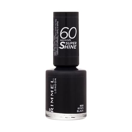 Rimmel London 60 Seconds Super Shine lak na nehty 8 ml odstín 900 Rita´s Black