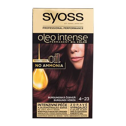 Syoss Oleo Intense Permanent Oil Color permanentní olejová barva na vlasy bez amoniaku 50 ml odstín 4-23 Burgundy Red pro ženy