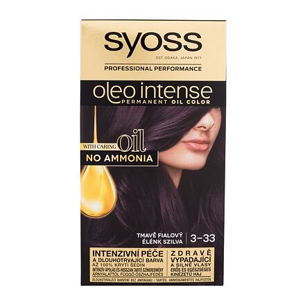 Syoss Oleo Intense Permanent Oil Color permanentní olejová barva na vlasy bez amoniaku 50 ml odstín 3-33 Rich Plum pro ženy