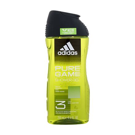 Adidas Pure Game Shower Gel 3-In-1 New Cleaner Formula sprchový gel 250 ml pro muže