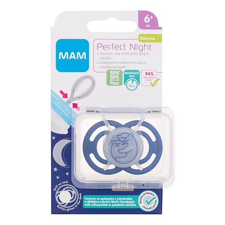 MAM Perfect Night Silicone Pacifier 6m+ Bears svíticí silikonový dudlík