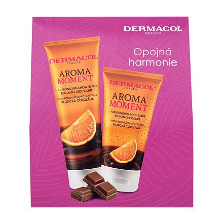 Dermacol Aroma Moment Belgian Chocolate : sprchový gel Belgian Chocolate 250 ml + tělový peeling Belgian Chocolate 150 ml unisex