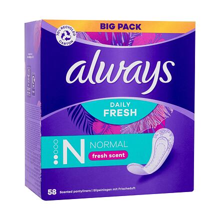 Always Daily Fresh Normal Fresh Scent intimky se svěží vůní 58 ks pro ženy