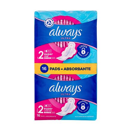 Always Ultra Super hygienické vložky s křidélky a jemnou vůní 16 ks pro ženy