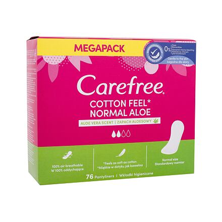 Carefree Cotton Feel Normal Aloe Vera intimky s vůní aloe vera 76 ks pro ženy