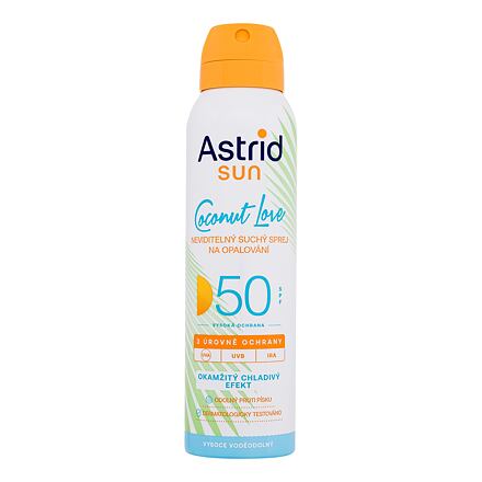 Astrid Sun Coconut Love Dry Mist Spray SPF50 voděodolný neviditelný suchý sprej na opalování 150 ml