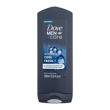 Dove Men + Care Invigorating Cool Fresh hydratační sprchový gel na tělo, obličej a vlasy 400 ml pro muže