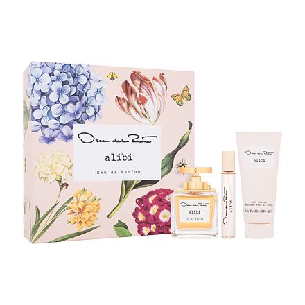 Oscar de la Renta Alibi dárková sada parfémovaná voda 100 ml + tělové mléko 100 ml + parfémovaná voda 15 ml pre ženy