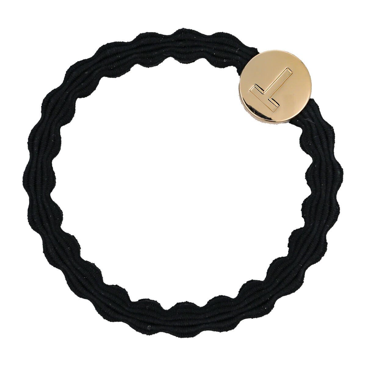 By Eloise London Letter Charms Gold T náramek / gumička do vlasů 1 ks odstín black unisex