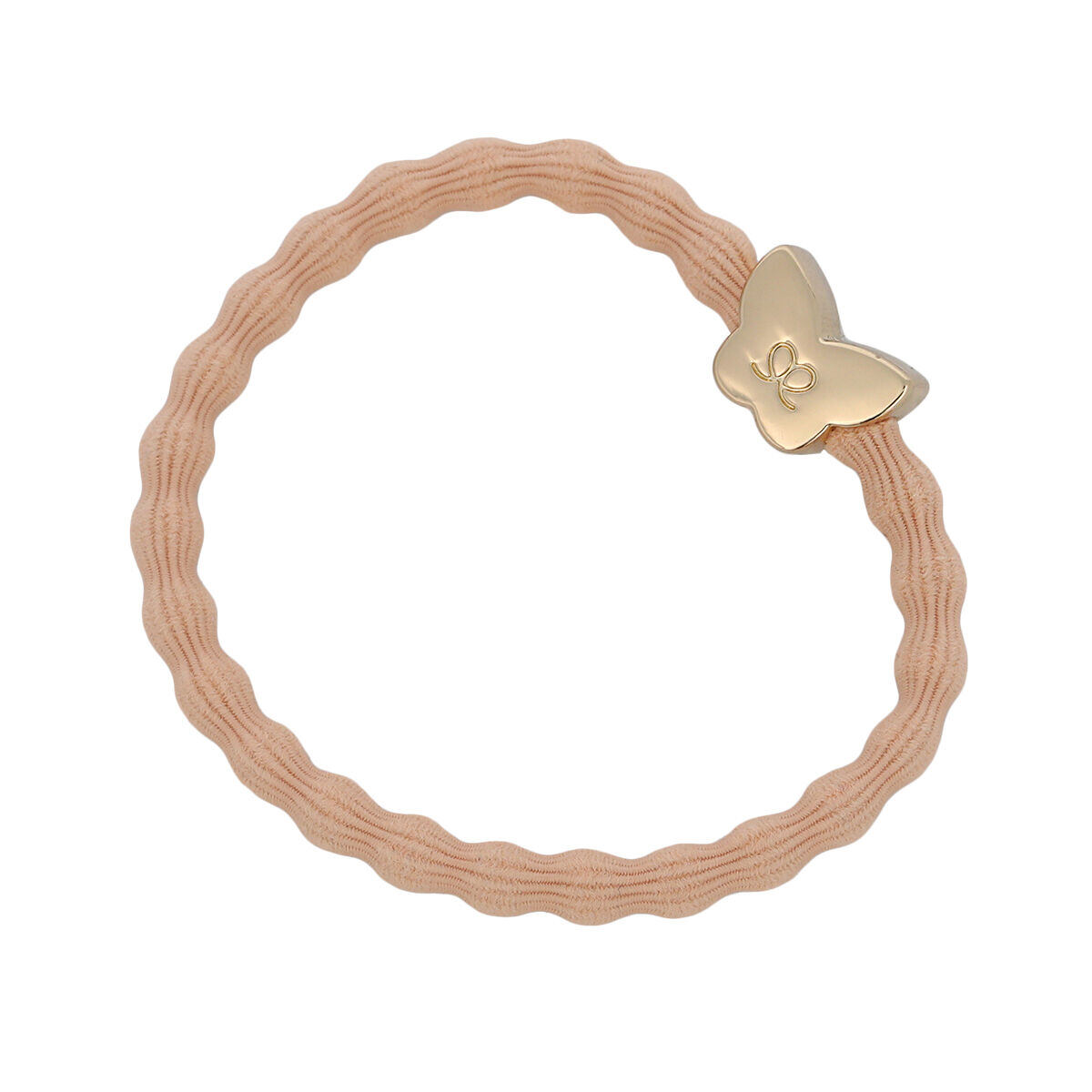 By Eloise London Gold Butterfly Peach náramek / gumička do vlasů 1 ks pre ženy