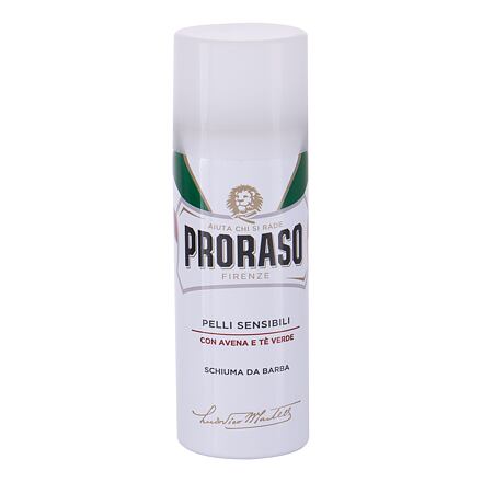 PRORASO White Shaving Foam pěna na holení se zeleným čajem a ovesnými vločkami 50 ml 50 ml pre mužov
