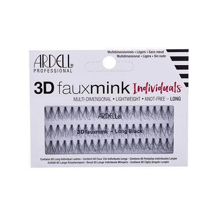 Ardell 3D Faux Mink Individuals Long trsové umělé řasy 60 ks odstín Black
