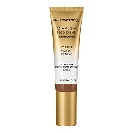 Max Factor Miracle Second Skin SPF20 hydratační make-up 30 ml odstín 12 Neutral Deep
