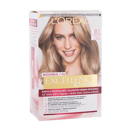 L'Oréal Paris Excellence Creme Triple Protection barva na vlasy 48 ml odstín 8,1 Natural Ash Blonde pro ženy