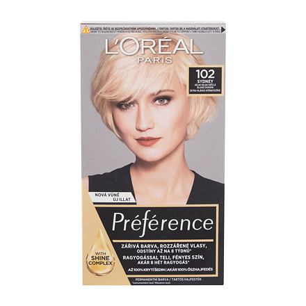 L'Oréal Paris Préférence Féria barva na vlasy 60 ml odstín 102 Iridescent Pearl Blonde pro ženy