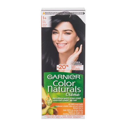 Garnier Color Naturals Créme permanentní zářivá barva na vlasy 40 ml odstín 1+ Ultra Black pro ženy