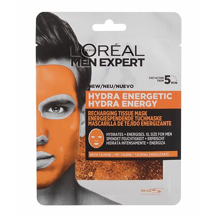 L'Oréal Paris Men Expert Hydra Energetic hydratační a energizující plátýnková maska pro muže