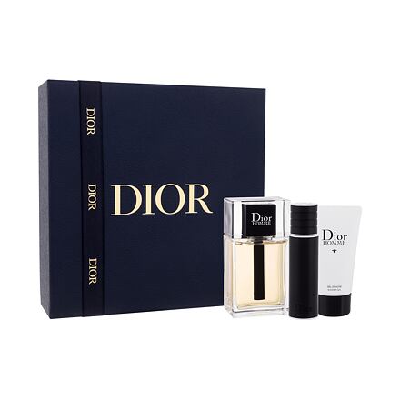 Christian Dior Dior Homme 2020 sada toaletní voda 100 ml + sprchový gel 50 ml + toaletní voda 10 ml pro muže