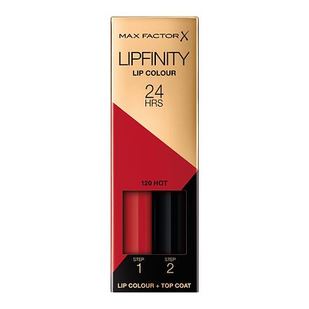 Max Factor Lipfinity 24HRS Lip Colour dlouhotrvající rtěnka s balzámem 4.2 g odstín 120 hot